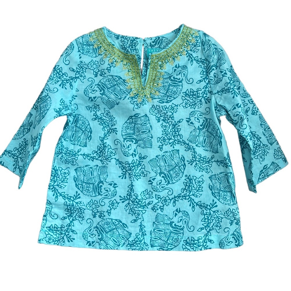 Calypso St Barth Target Blue Elephant Top 6M